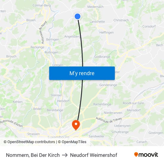 Nommern, Bei Der Kirch to Neudorf Weimershof map