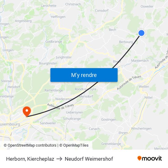 Herborn, Kiercheplaz to Neudorf Weimershof map
