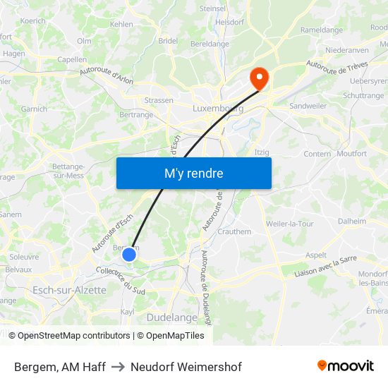 Bergem, AM Haff to Neudorf Weimershof map