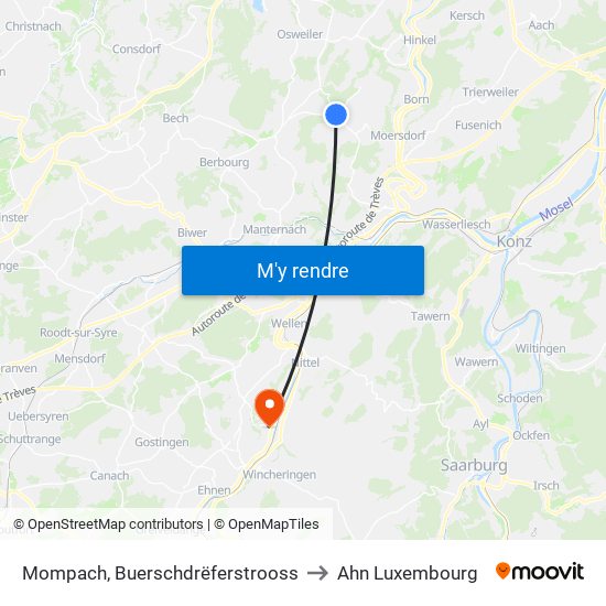 Mompach, Buerschdrëferstrooss to Ahn Luxembourg map