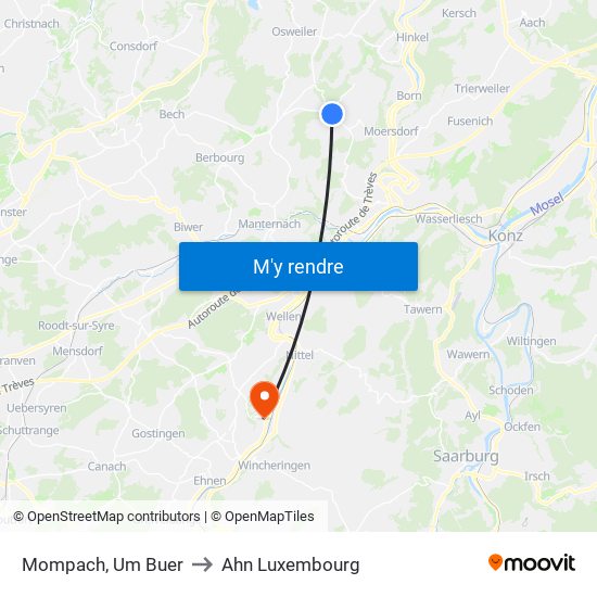 Mompach, Um Buer to Ahn Luxembourg map