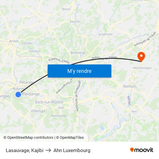 Lasauvage, Kajibi to Ahn Luxembourg map