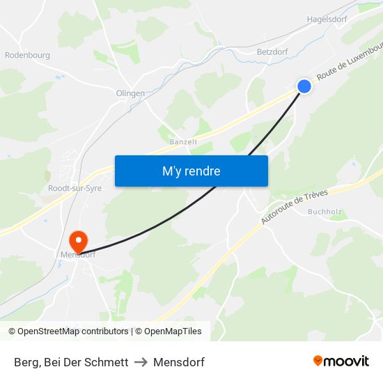 Berg, Bei Der Schmett to Mensdorf map