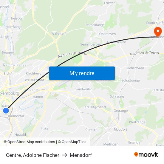 Centre, Adolphe Fischer to Mensdorf map