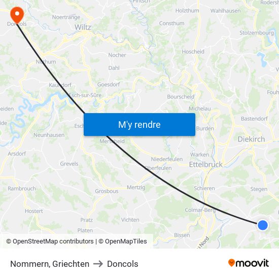 Nommern, Griechten to Doncols map