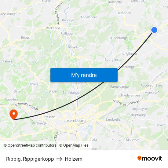 Rippig, Rippigerkopp to Holzem map