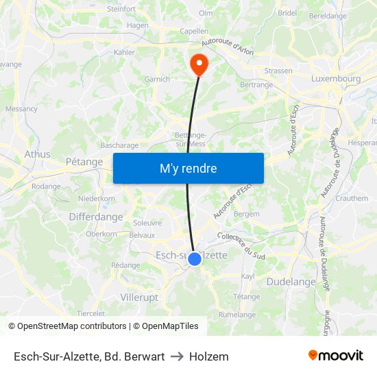 Esch-Sur-Alzette, Bd. Berwart to Holzem map