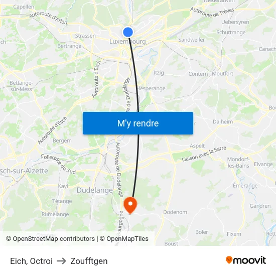 Eich, Octroi to Zoufftgen map