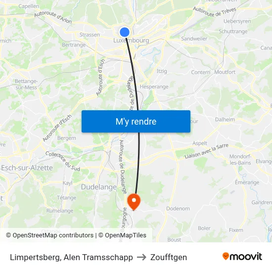 Limpertsberg, Alen Tramsschapp to Zoufftgen map