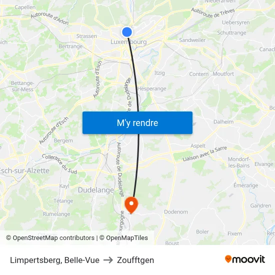 Limpertsberg, Belle-Vue to Zoufftgen map
