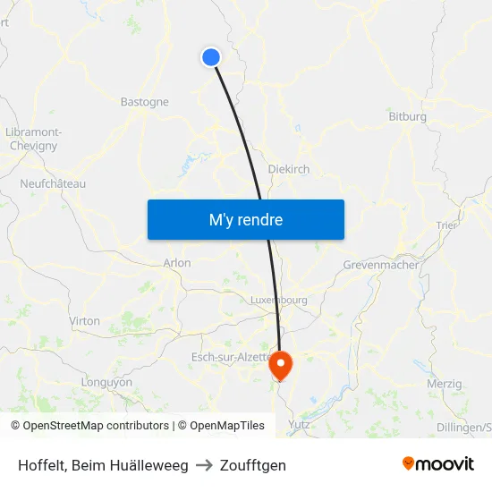 Hoffelt, Beim Huälleweeg to Zoufftgen map