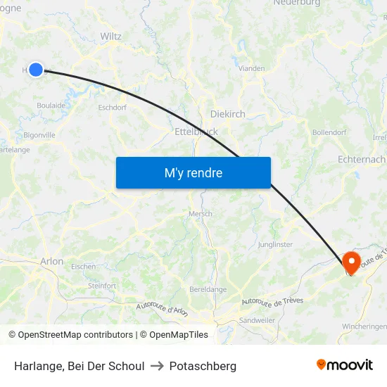 Harlange, Bei Der Schoul to Potaschberg map