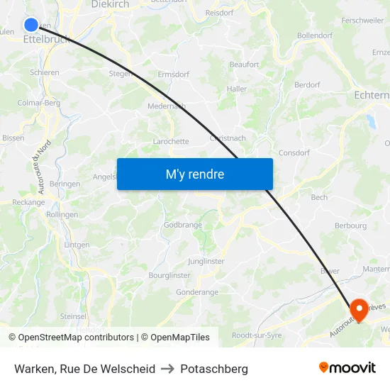 Warken, Rue De Welscheid to Potaschberg map