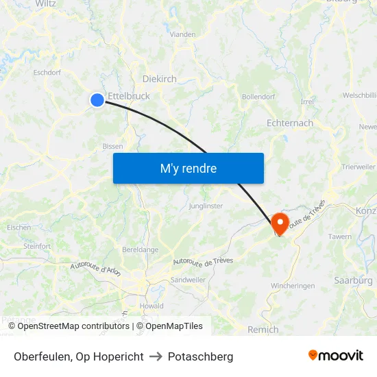 Oberfeulen, Op Hopericht to Potaschberg map