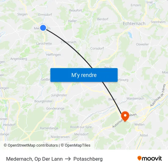 Medernach, Op Der Lann to Potaschberg map