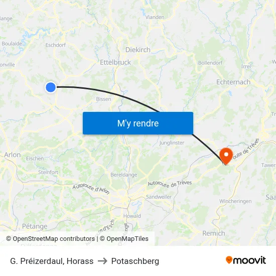 G. Préizerdaul, Horass to Potaschberg map