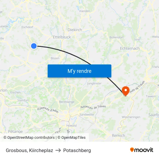 Grosbous, Kiircheplaz to Potaschberg map