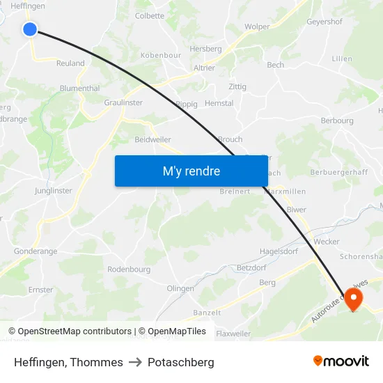 Heffingen, Thommes to Potaschberg map