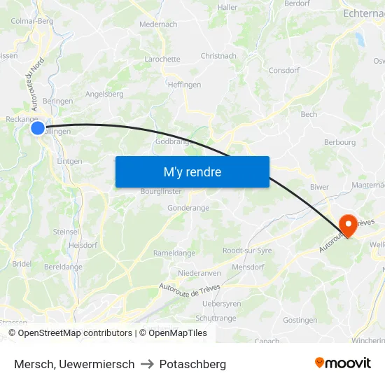 Mersch, Uewermiersch to Potaschberg map