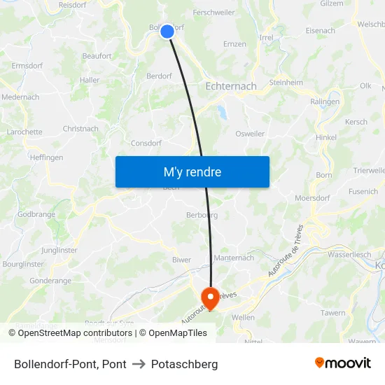 Bollendorf-Pont, Pont to Potaschberg map