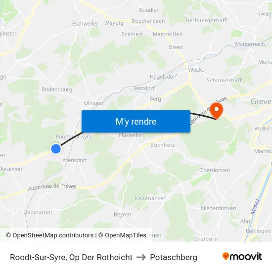 Roodt-Sur-Syre, Op Der Rothoicht to Potaschberg map