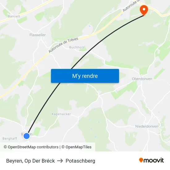 Beyren, Op Der Bréck to Potaschberg map