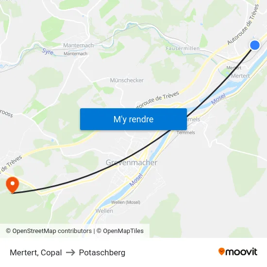 Mertert, Copal to Potaschberg map
