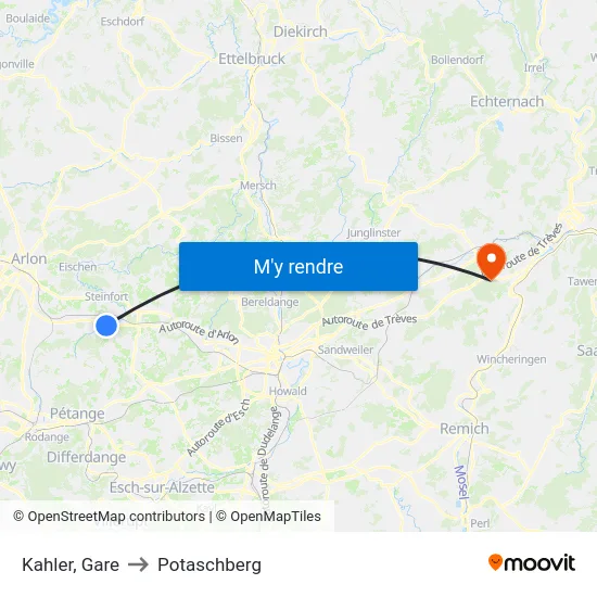 Kahler, Gare to Potaschberg map