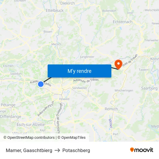 Mamer, Gaaschtbierg to Potaschberg map