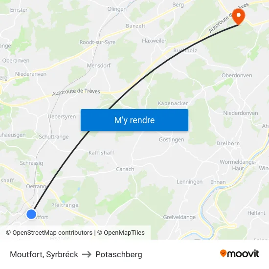 Moutfort, Syrbréck to Potaschberg map