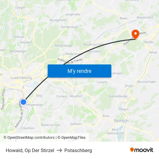 Howald, Op Der Stirzel to Potaschberg map