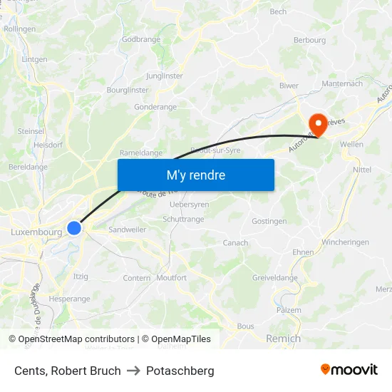 Cents, Robert Bruch to Potaschberg map