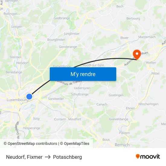 Neudorf, Fixmer to Potaschberg map