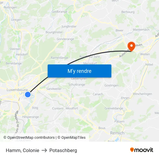 Hamm, Colonie to Potaschberg map