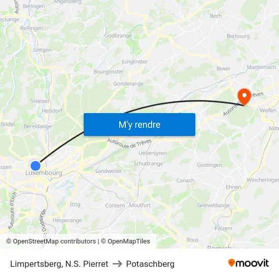 Limpertsberg, N.S. Pierret to Potaschberg map