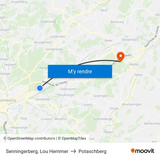 Senningerberg, Lou Hemmer to Potaschberg map