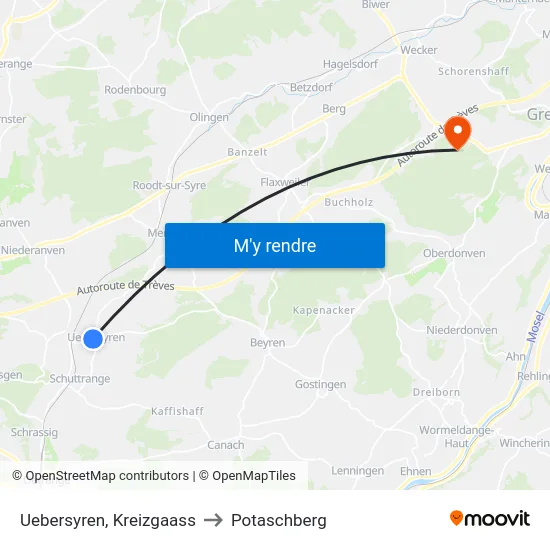 Uebersyren, Kreizgaass to Potaschberg map