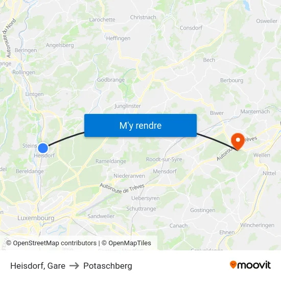 Heisdorf, Gare to Potaschberg map