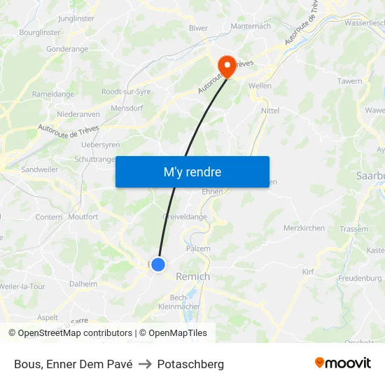 Bous, Enner Dem Pavé to Potaschberg map