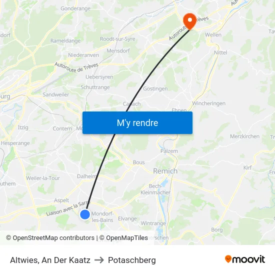 Altwies, An Der Kaatz to Potaschberg map