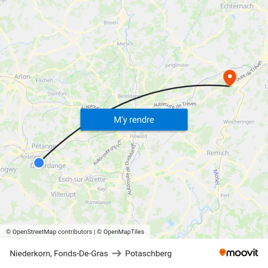 Niederkorn, Fonds-De-Gras to Potaschberg map