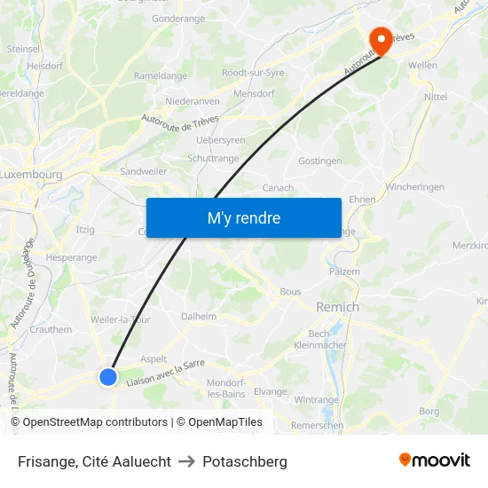 Frisange, Cité Aaluecht to Potaschberg map
