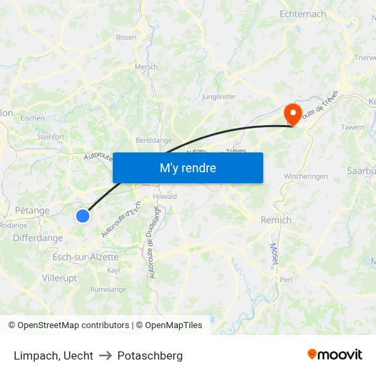 Limpach, Uecht to Potaschberg map