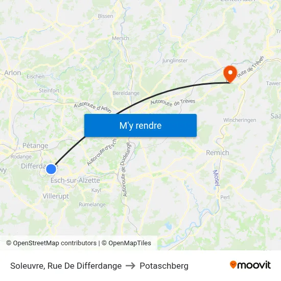 Soleuvre, Rue De Differdange to Potaschberg map