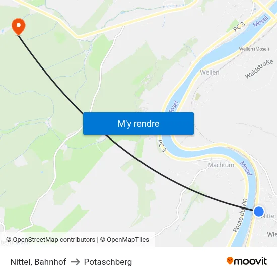 Nittel, Bahnhof to Potaschberg map