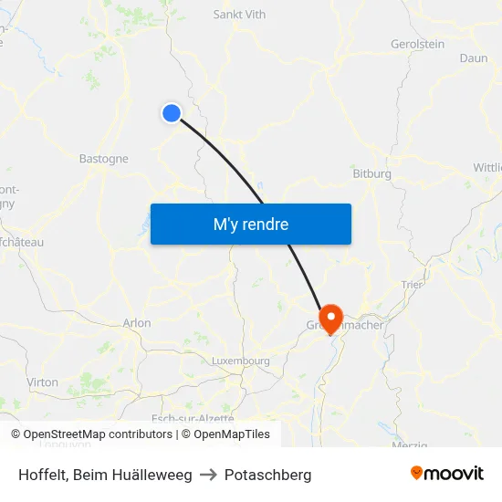 Hoffelt, Beim Huälleweeg to Potaschberg map