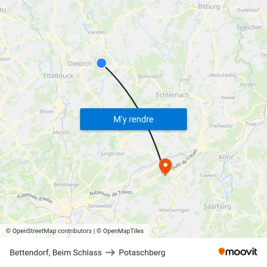 Bettendorf, Beim Schlass to Potaschberg map