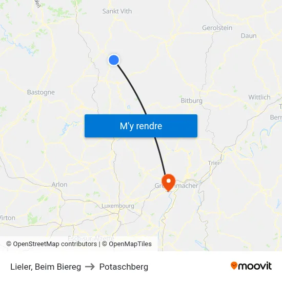 Lieler, Beim Biereg to Potaschberg map