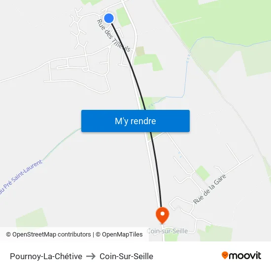 Pournoy-La-Chétive to Coin-Sur-Seille map