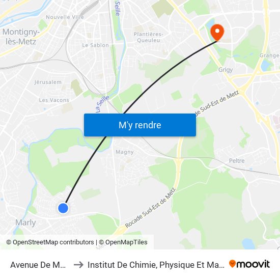 Avenue De Magny to Institut De Chimie, Physique Et Matériaux map